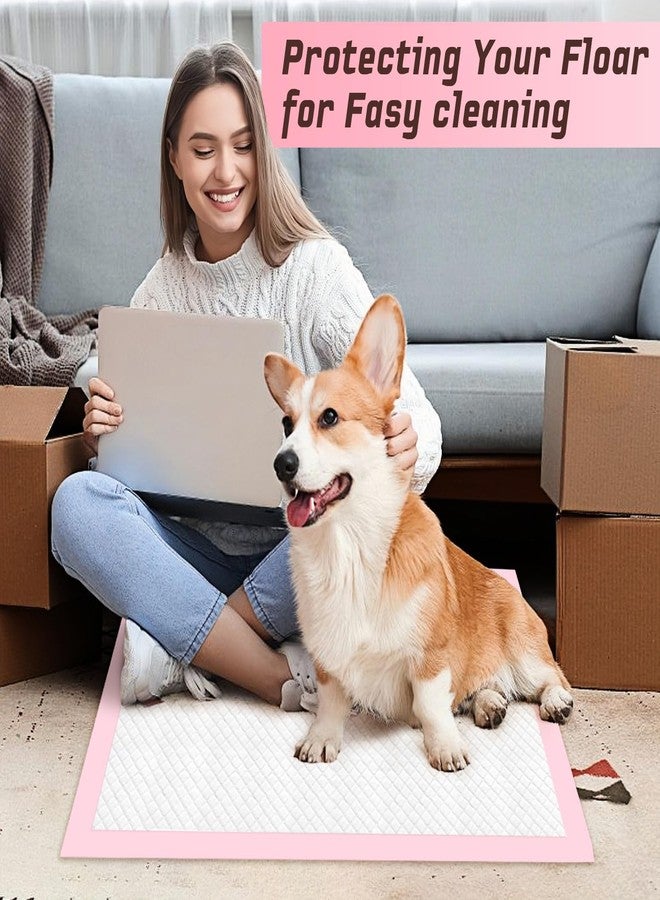 Tivcck Puppy Pads,Disposable Puppy Training Pads,Super Absorbent Leak-Proof Dog and Puppy Pet Training Pads,Pink Puppy Pads for Puppies,Dogs,Cats,Rabbits(24" X 24" - 40PCS) - Image 5